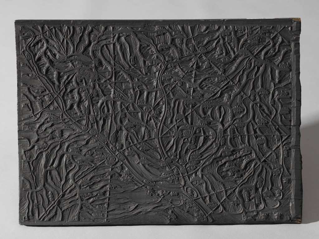 Una de las planchas de tilo del mapa Daedongyeojido